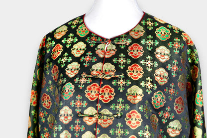 Song Dynasty Brocade Silk Knot Button Jacket