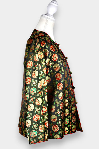 Song Dynasty Brocade Silk Knot Button Jacket
