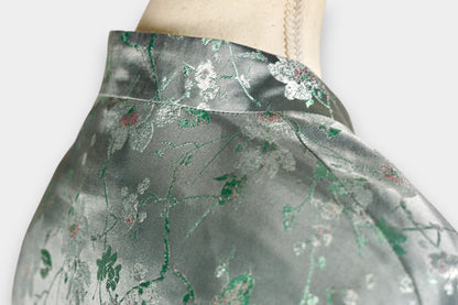 Song Dynasty Brocade Silk Floral Knot Button Jacket