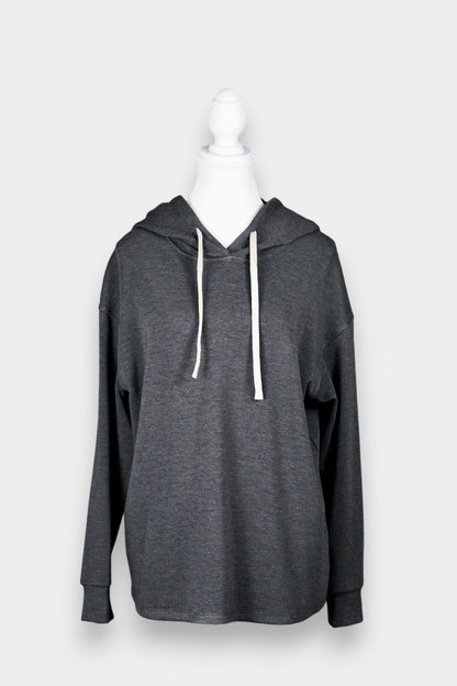 Tussah Silk Relaxed Hooded Top