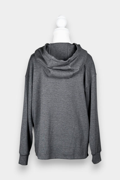 Tussah Silk Relaxed Hooded Top
