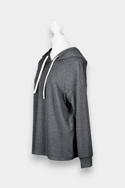 Tussah Silk Relaxed Hooded Top