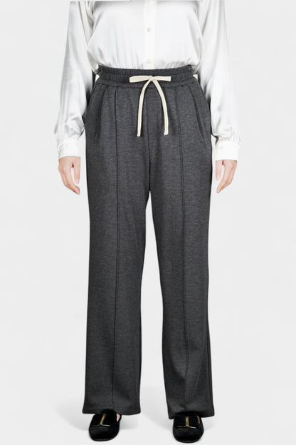 Tussah Silk Relaxed Straight Pant