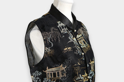 Mulberry Silk Embroidered Vest