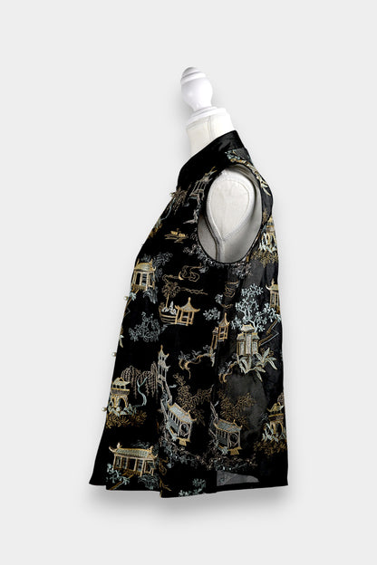 Mulberry Silk Embroidered Vest