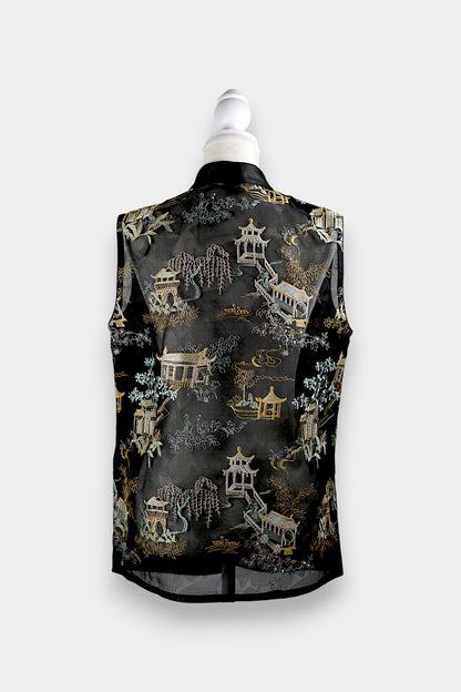 Mulberry Silk Embroidered Vest