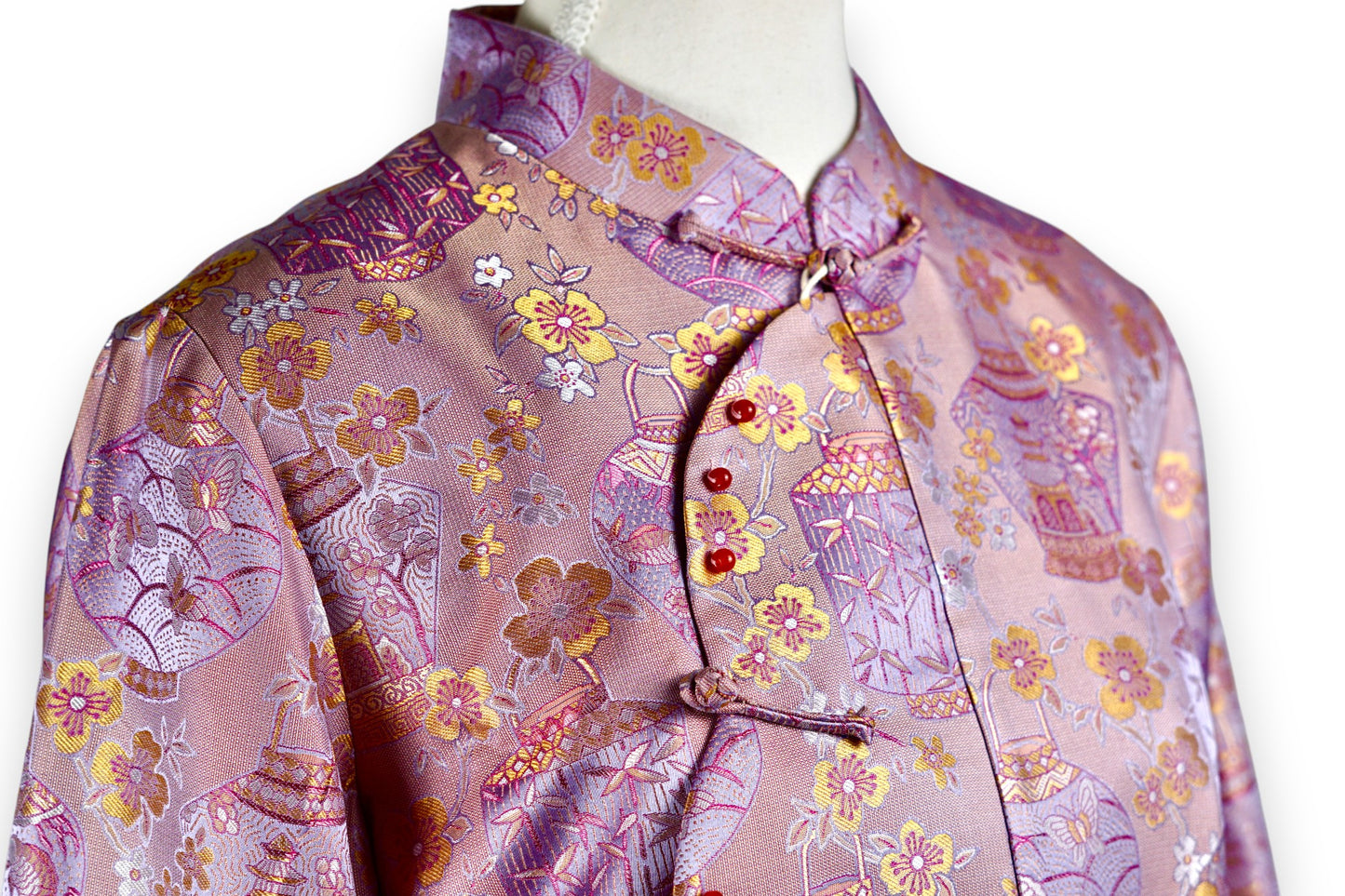 Handcrafted Floral Silk Blouse Jacket | Song Dynasty Brocade Silk | AU Melbourne