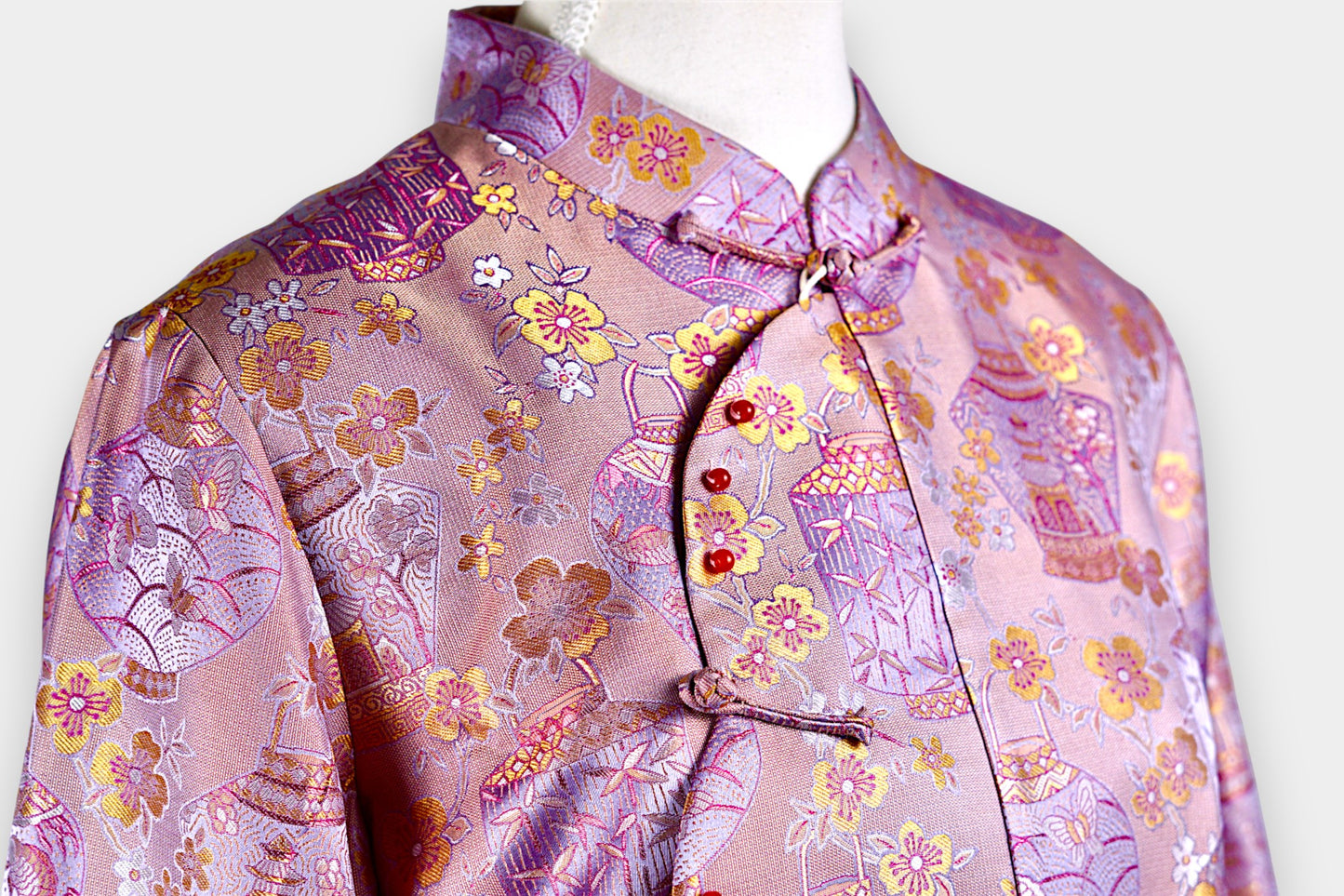 Handcrafted Floral Silk Blouse Jacket | Song Dynasty Brocade Silk | AU Melbourne