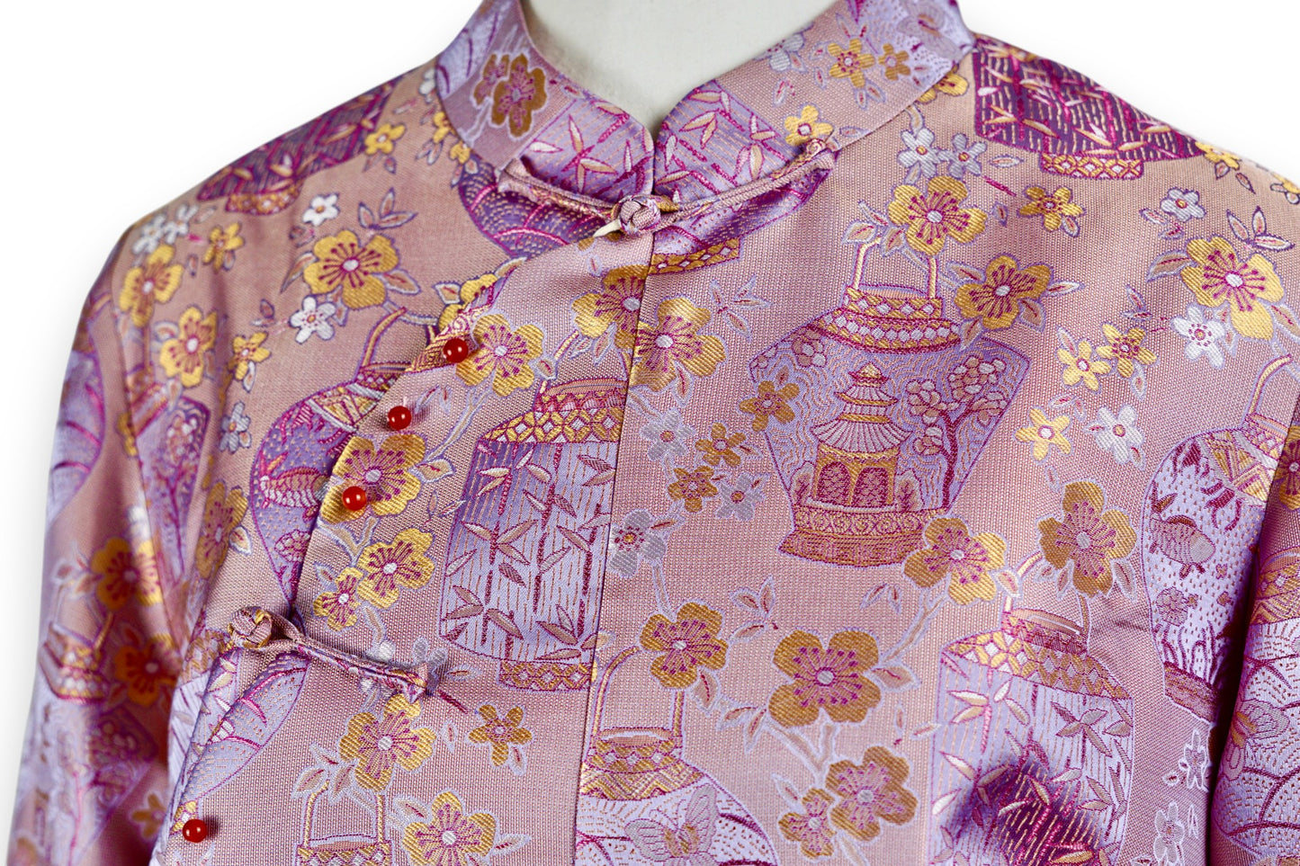 Handcrafted Floral Silk Blouse Jacket | Song Dynasty Brocade Silk | AU Melbourne