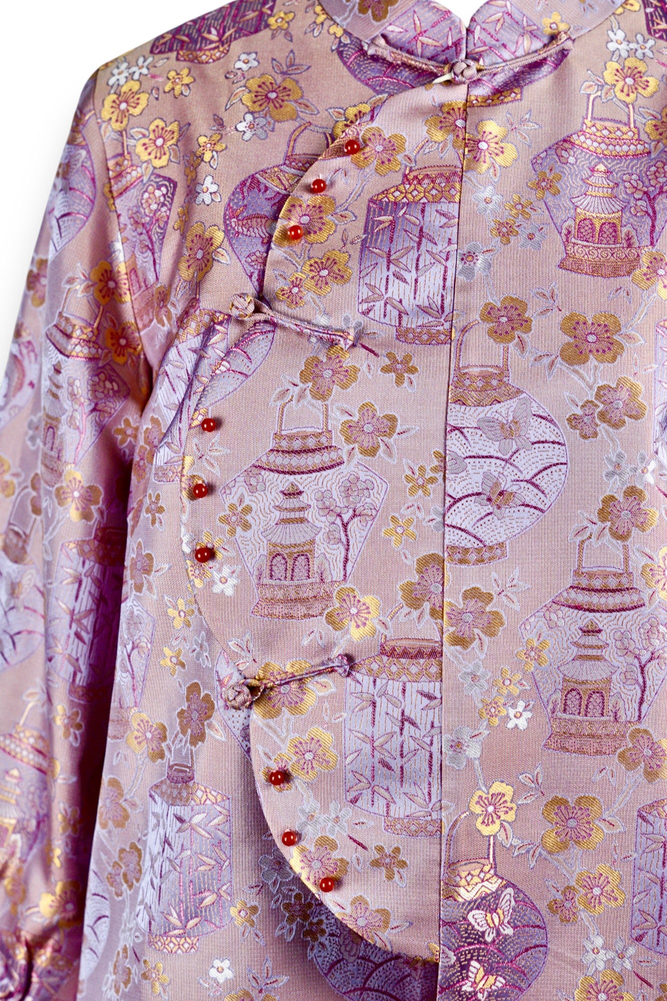 Handcrafted Floral Silk Blouse Jacket | Song Dynasty Brocade Silk | AU Melbourne