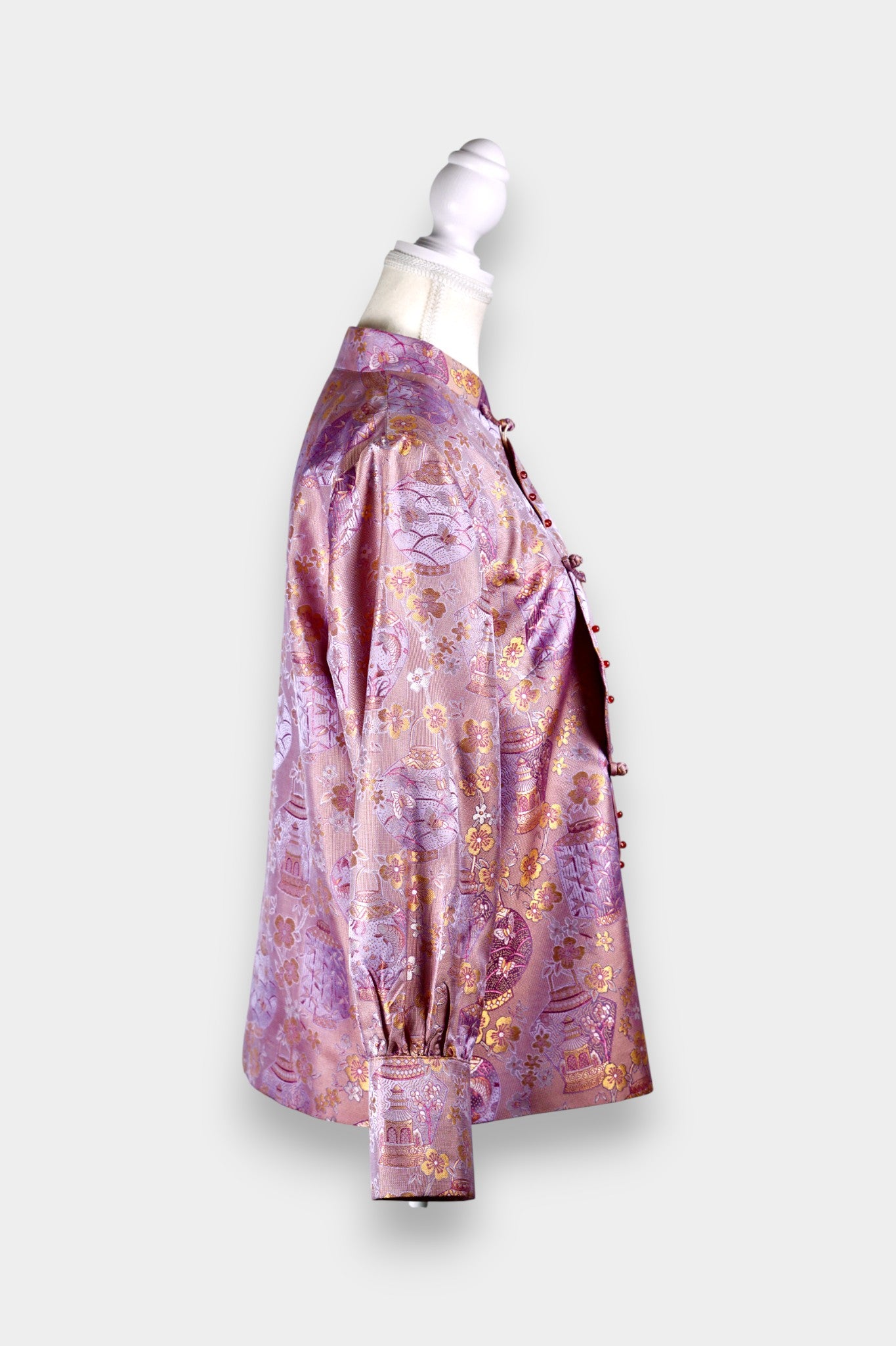 Handcrafted Floral Silk Blouse Jacket | Song Dynasty Brocade Silk | AU Melbourne