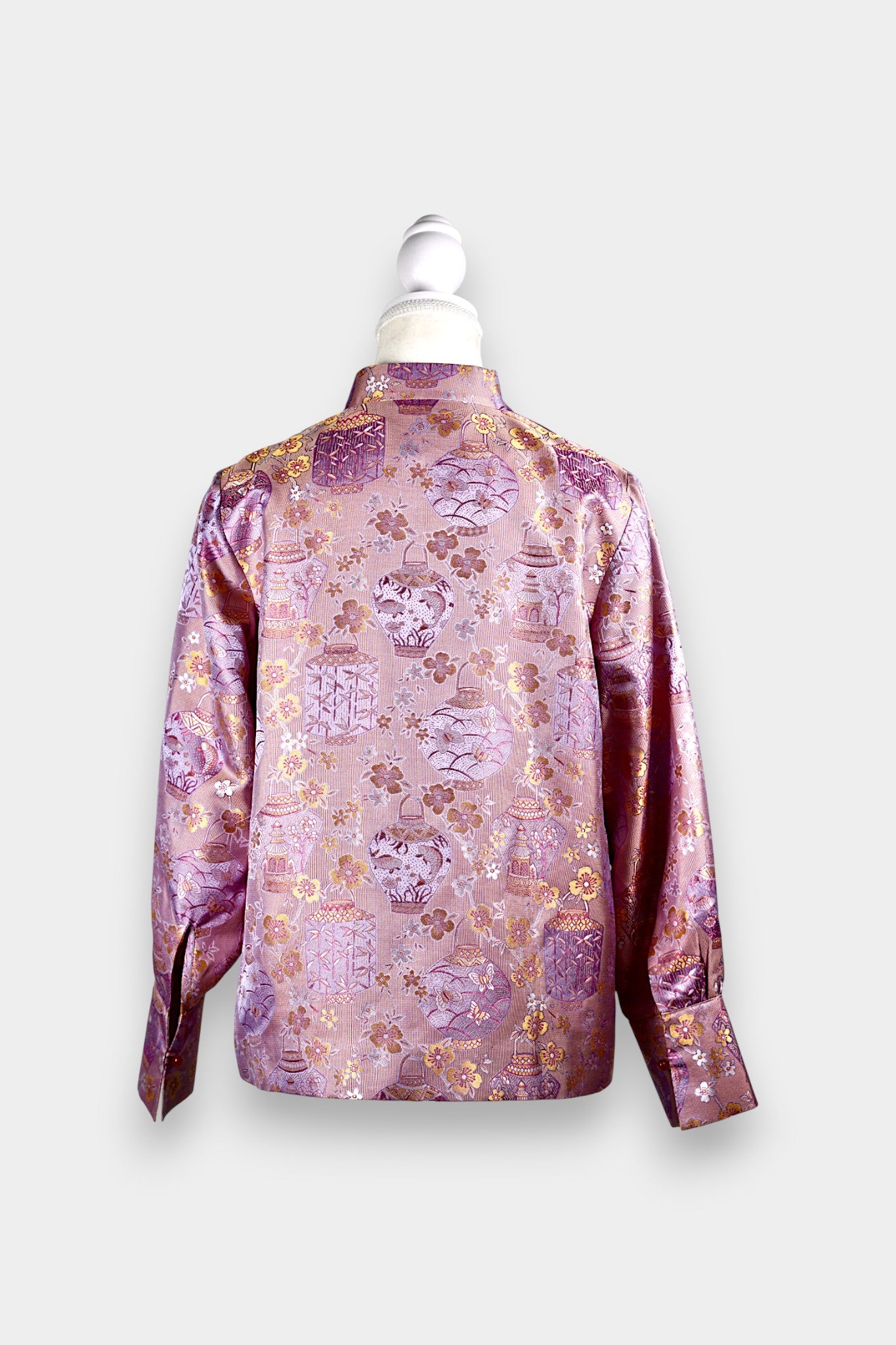 Handcrafted Floral Silk Blouse Jacket | Song Dynasty Brocade Silk | AU Melbourne