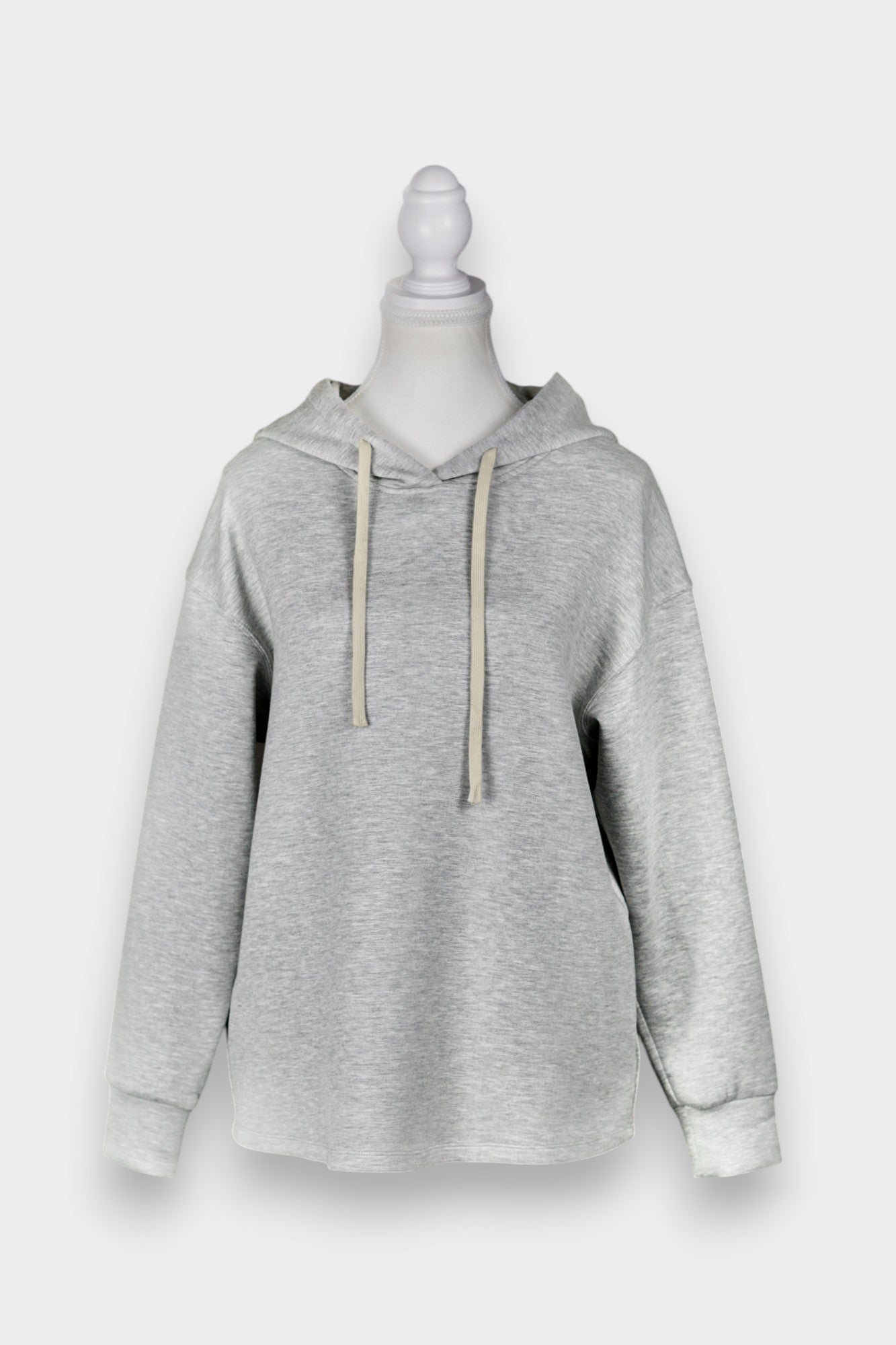 Tussah Silk & Wool Blend Hoodie | Light Grey