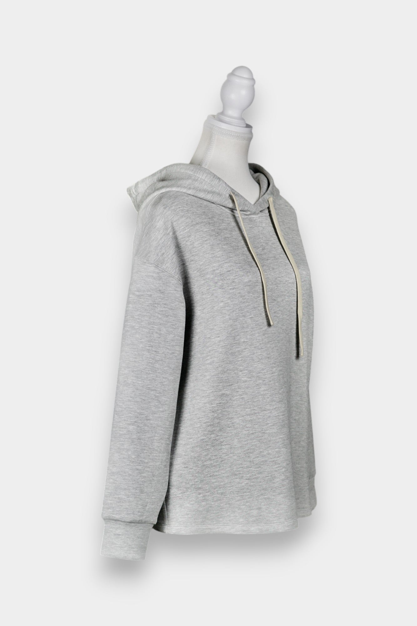 Tussah Silk & Wool Blend Hoodie | Light Grey