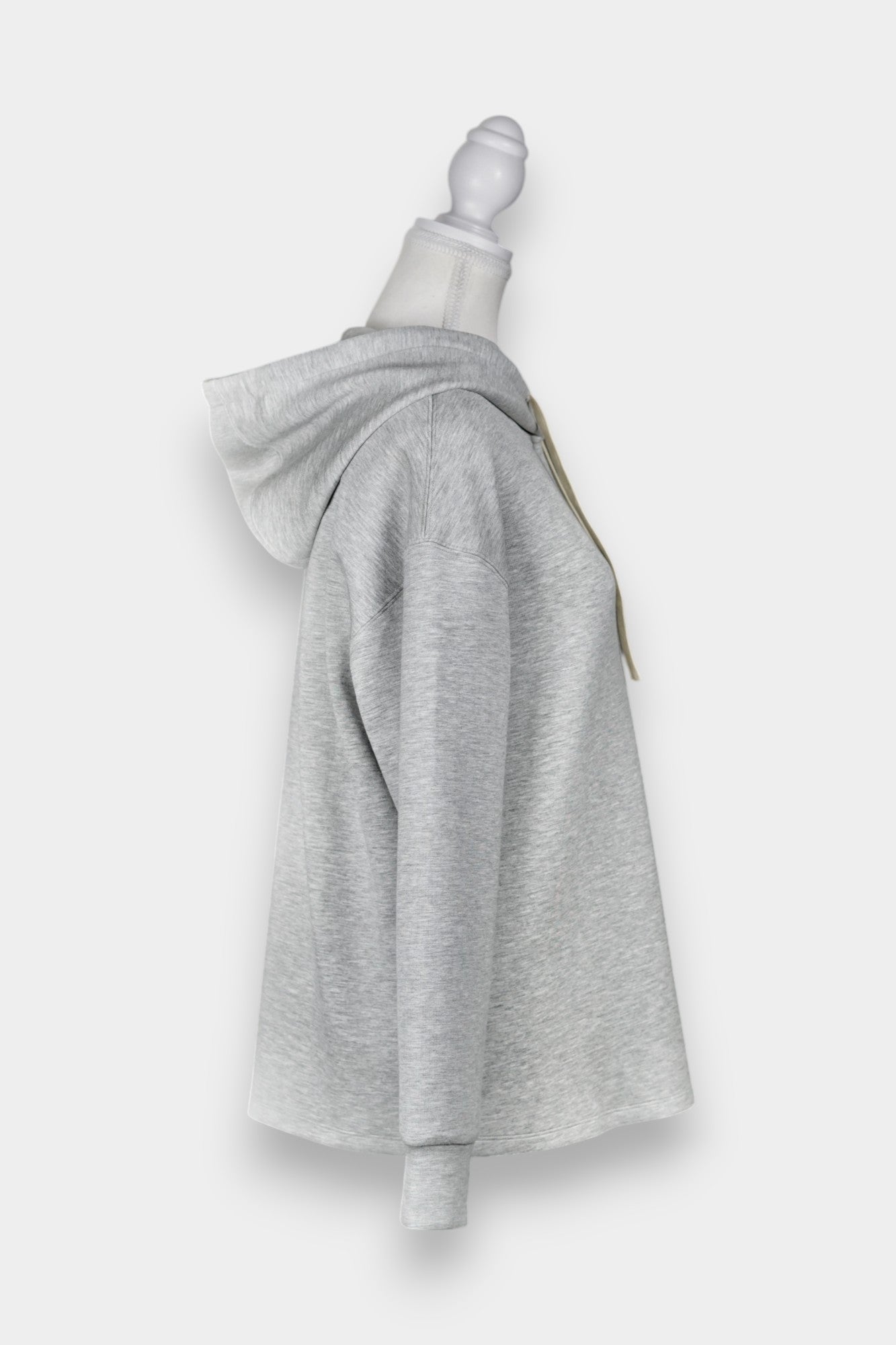 Tussah Silk & Wool Blend Hoodie | Light Grey