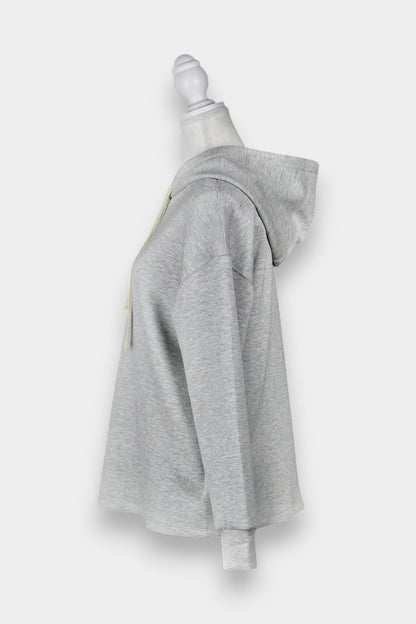 Tussah Silk & Wool Blend Hoodie | Light Grey