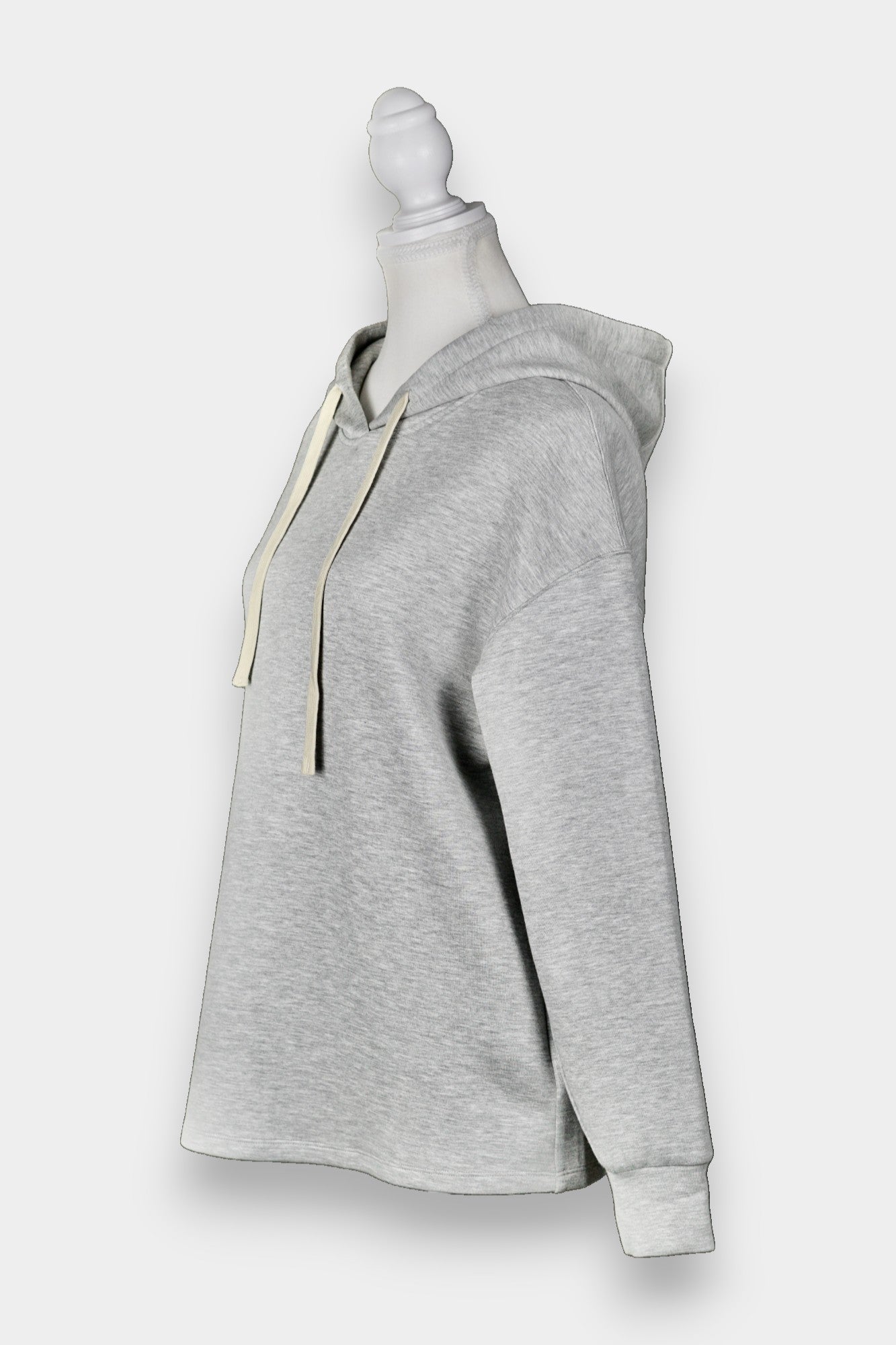 Tussah Silk & Wool Blend Hoodie | Light Grey