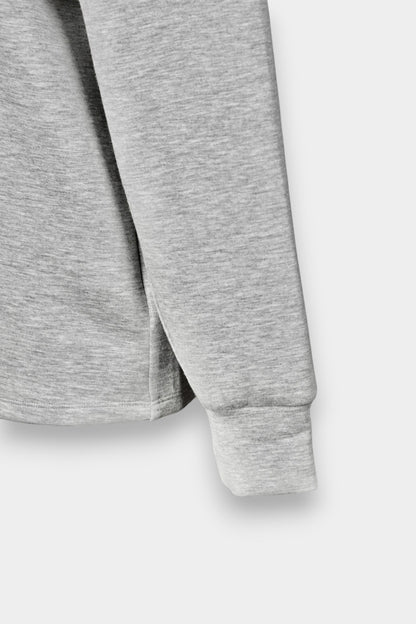 Tussah Silk & Wool Blend Hoodie | Light Grey