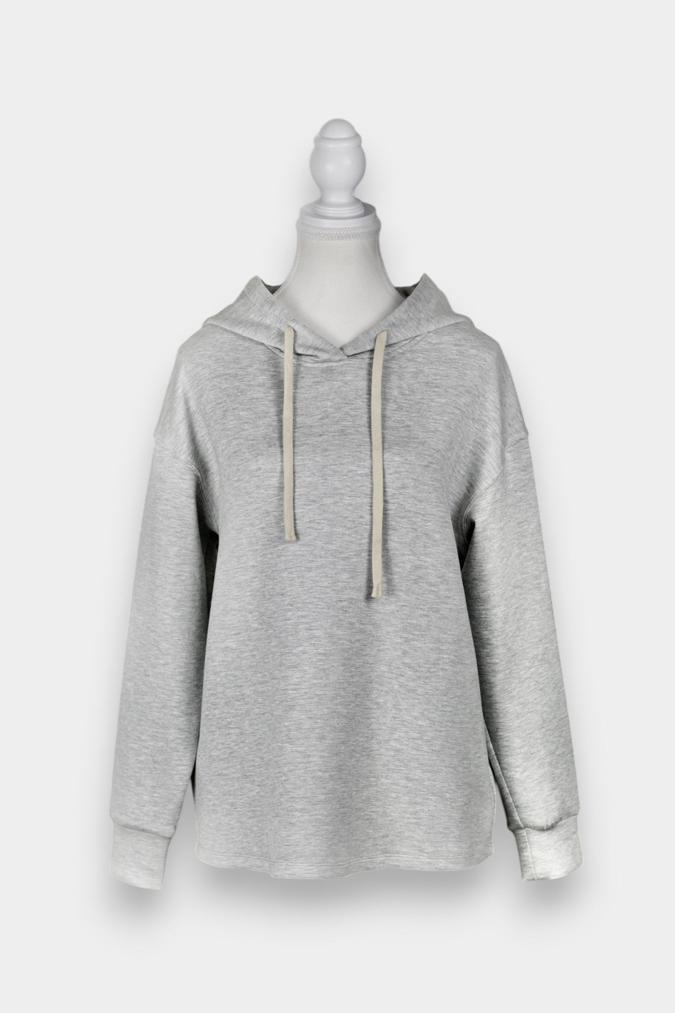 Tussah Silk & Wool Blend Hoodie | Light Grey