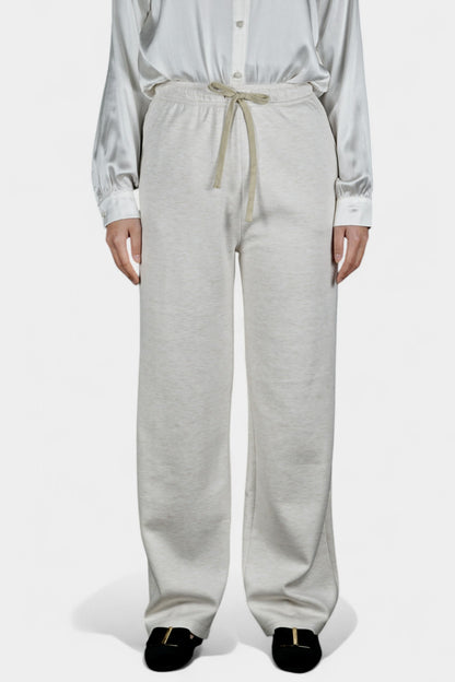 Pure Tussah Silk Lined Pants | Tussah Silk & Wool Blend Trousers in White