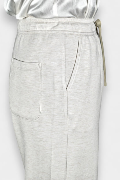 Pure Tussah Silk Lined Pants | Tussah Silk & Wool Blend Trousers in White