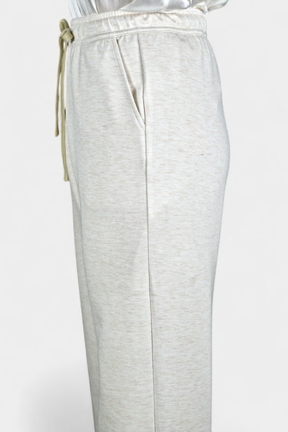 Pure Tussah Silk Lined Pants | Tussah Silk & Wool Blend Trousers in White