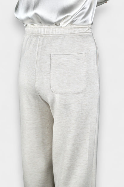 Pure Tussah Silk Lined Pants | Tussah Silk & Wool Blend Trousers in White