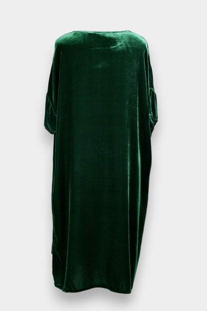 Mulberry Silk Velvet Relaxed Dress