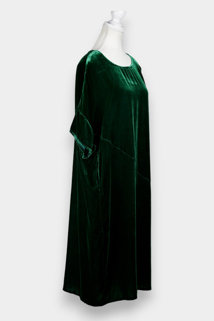 Mulberry Silk Velvet Relaxed Dress