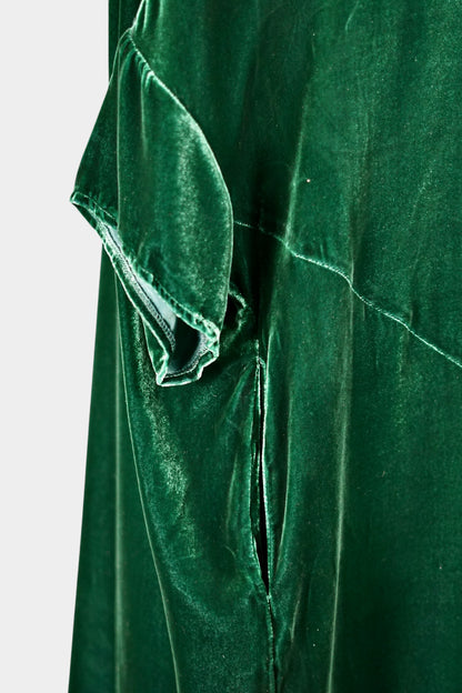 Mulberry Silk Velvet Relaxed Dress