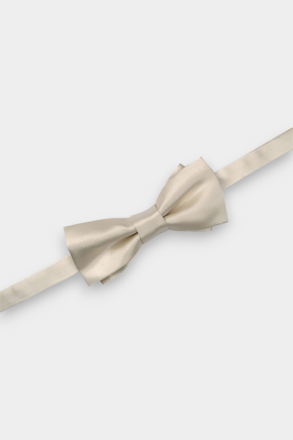 Champagne-Silk-Satin-Bow-Tie-Pre-Tied-Formal-Accessory