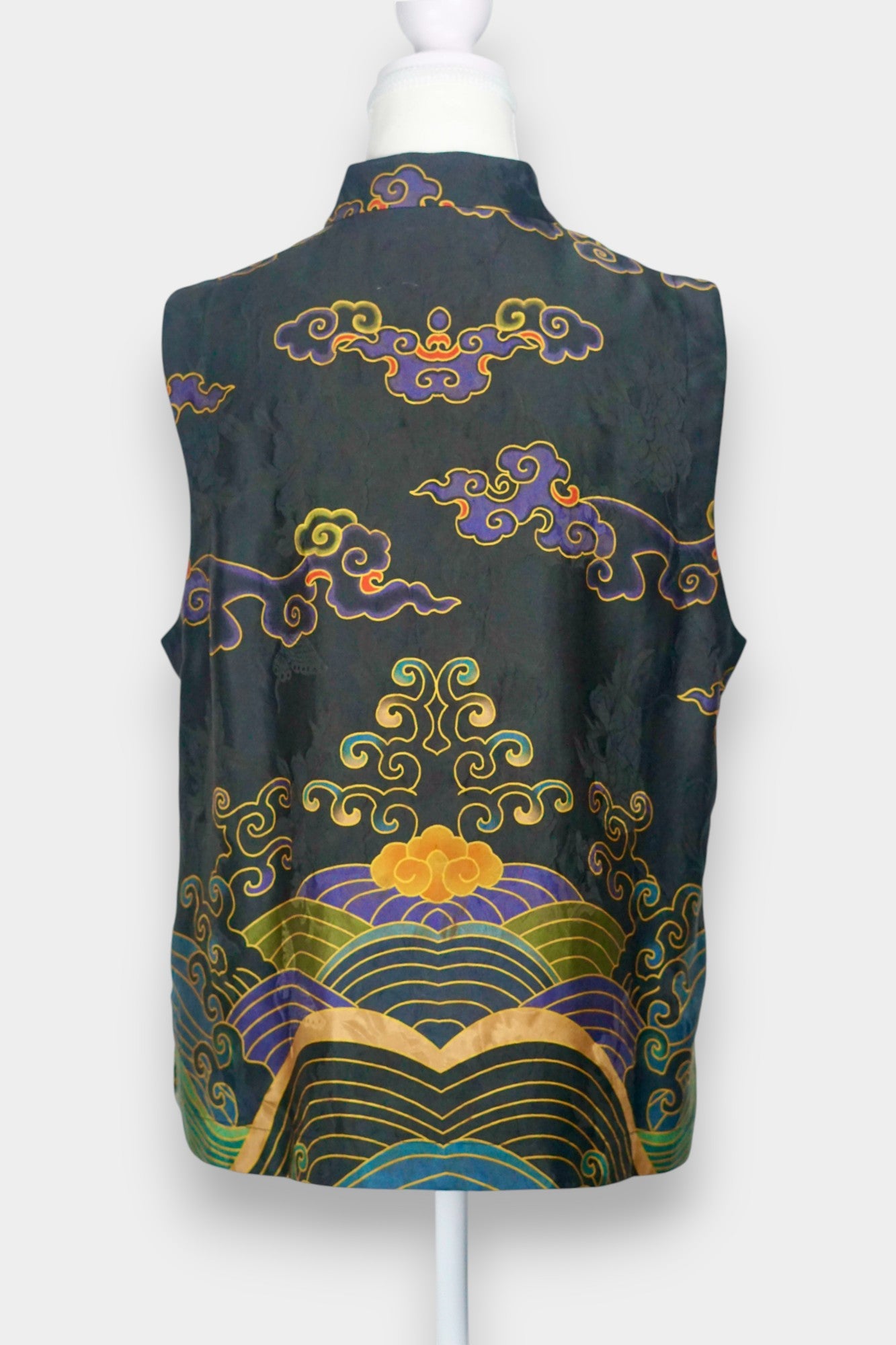 Embroidered Gambiered Guangdong Gauze Silk Vest | New Chinese-Style Top