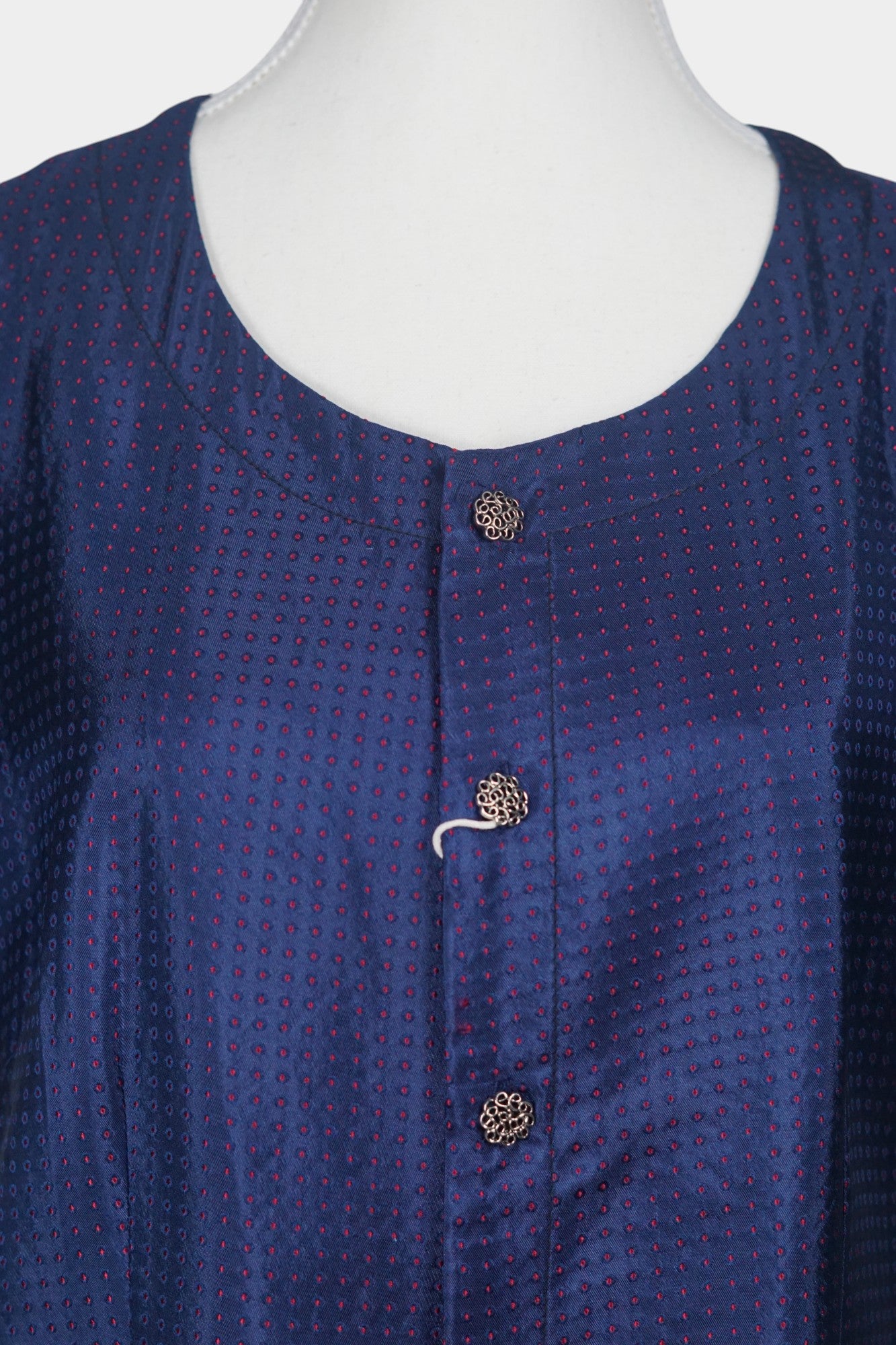 Handcrafted Song Dynasty Brocade Silk Dress | Mulberry Silk Midi Dress