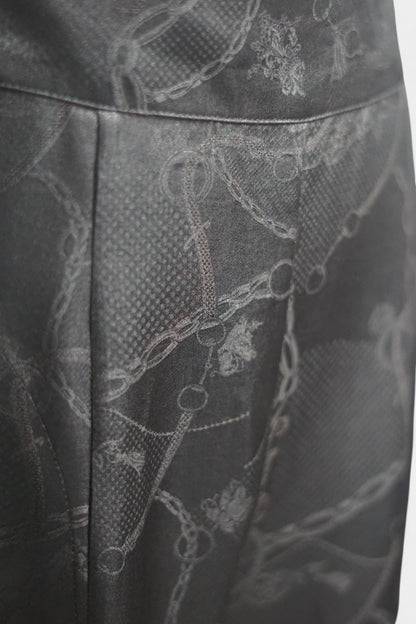Handcrafted Gambiered Guangdong Gauze Premium Mulberry Silk Black Trousers