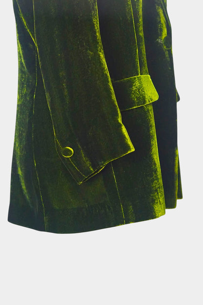 Emerald Green Velvet Blazer | Women's Jacket