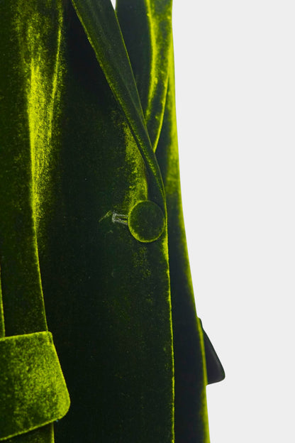 Emerald Green Velvet Blazer | Women's Jacket