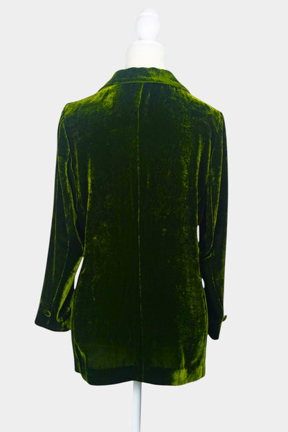 Emerald Green Velvet Blazer | Women's Jacket