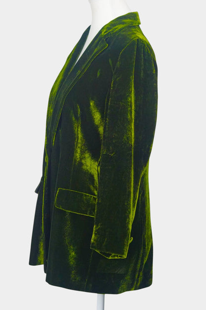 Emerald Green Velvet Blazer | Women's Jacket
