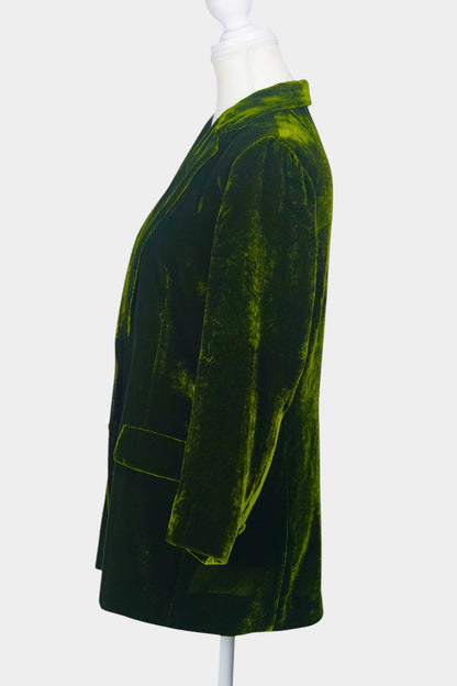 Emerald Green Velvet Blazer | Women's Jacket