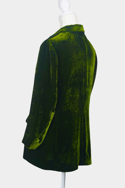 Emerald Green Velvet Blazer | Women's Jacket