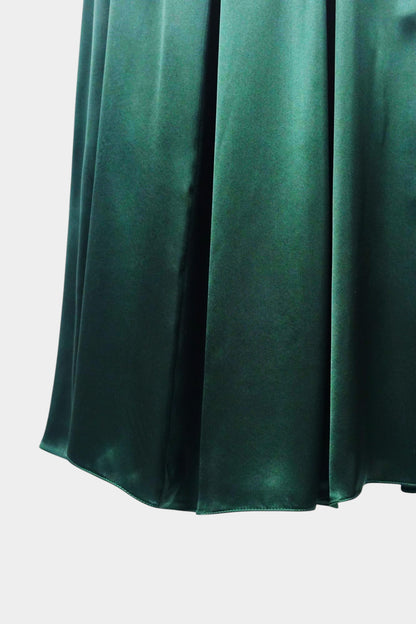 Handmade Mulberry Silk Skirt | Emerald Green Maxi