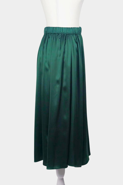 Handmade Mulberry Silk Skirt | Emerald Green Maxi