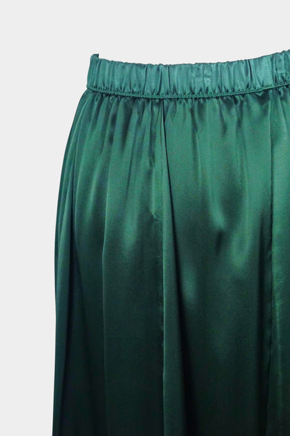 Handmade Mulberry Silk Skirt | Emerald Green Maxi