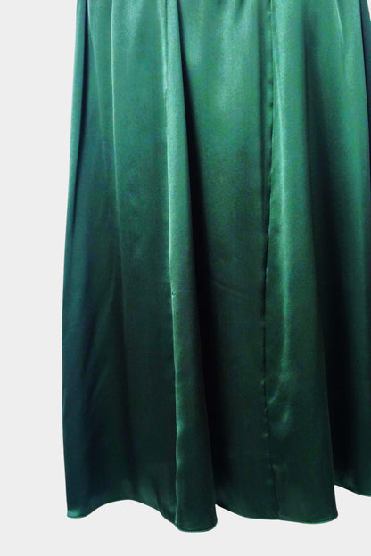 Handmade Mulberry Silk Skirt | Emerald Green Maxi