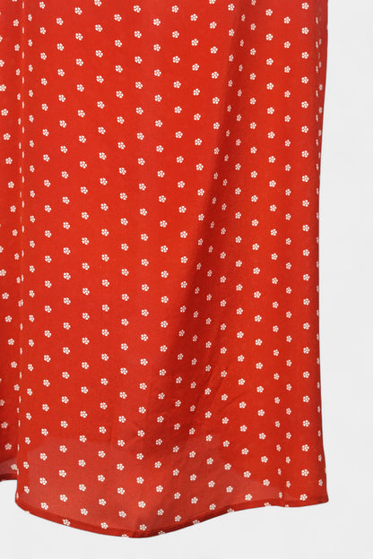 Mulberry Silk Camisole Dress | Red & White Dot Pattern