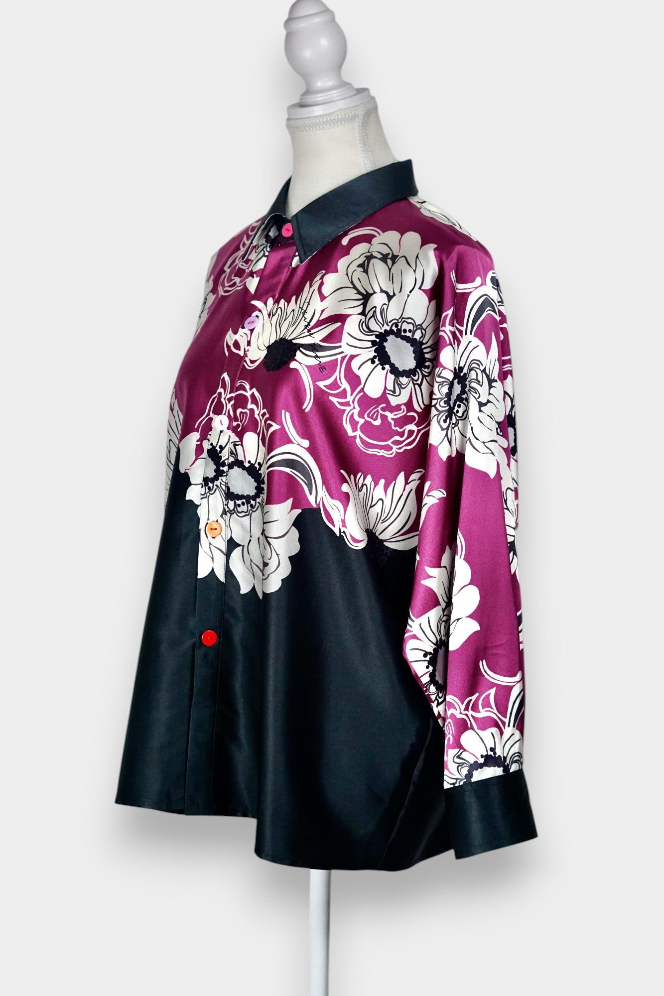 Handmade Mulberry Silk Shirt | Floral Print