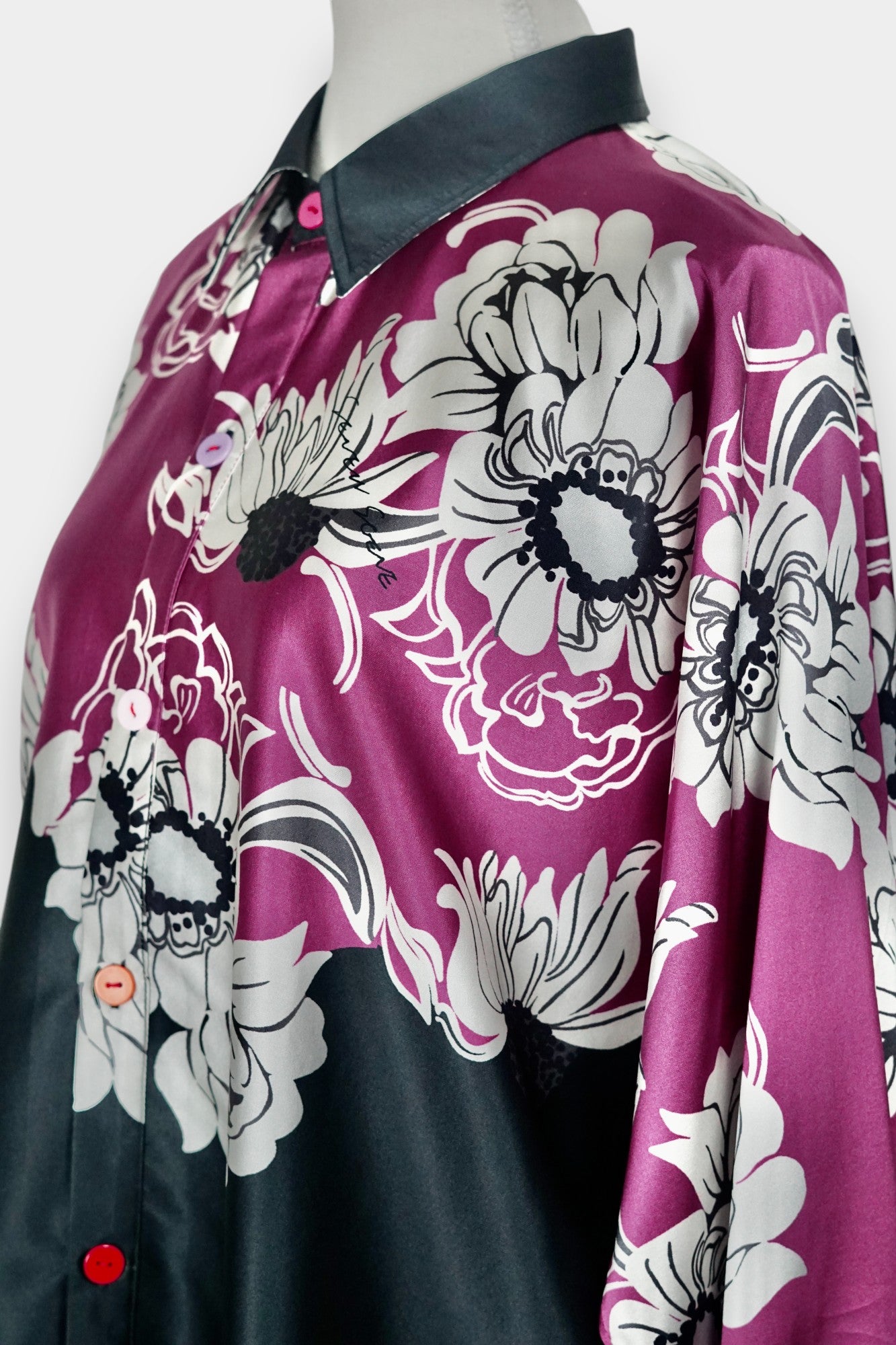 Handmade Mulberry Silk Shirt | Floral Print