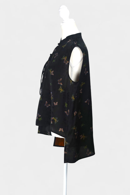 Handmade Gambiered Guangdong Gauze Silk Vest | Neo-Chinese Style