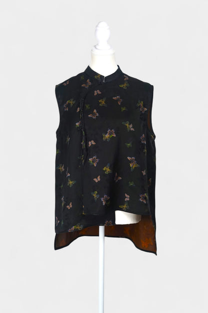 Handmade Gambiered Guangdong Gauze Silk Vest | Neo-Chinese Style