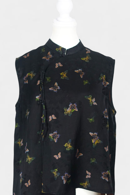 Handmade Gambiered Guangdong Gauze Silk Vest | Neo-Chinese Style